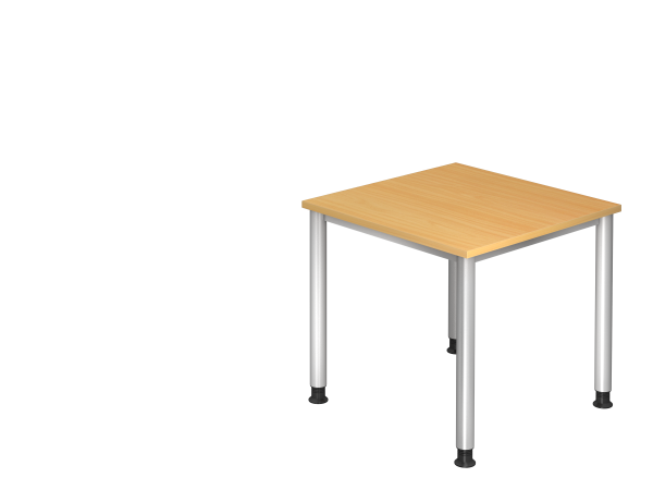 Schreibtisch 4-Fuß rund 80 x 80 cm