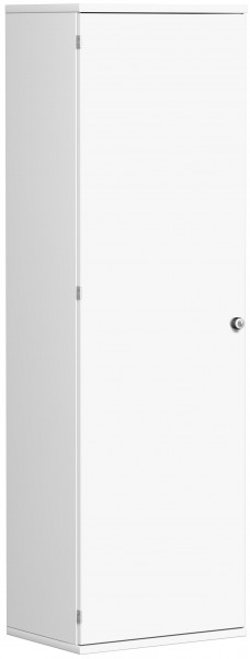 Garderobenschrank mit ausziehbarem Garderobenhalter 60 x 42 x 192 cm Weiß