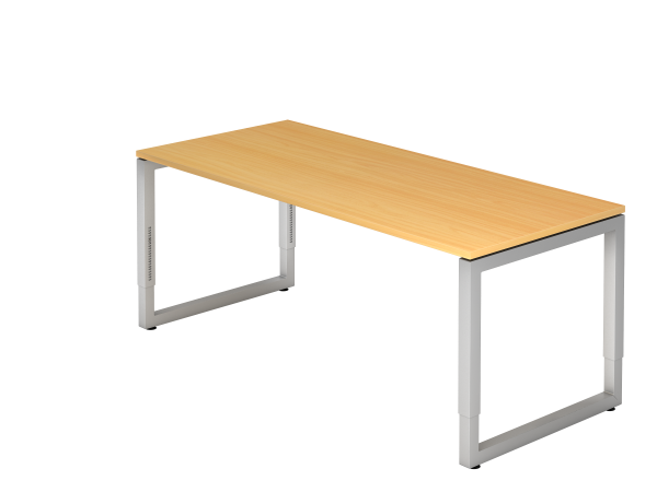 Schreibtisch O-Fuß eckig 180 x 80 cm