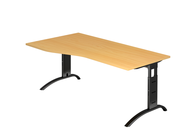 Schreibtisch C-Fuß 180 x 100/80 cm