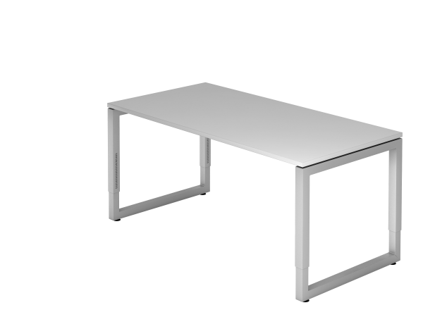 Schreibtisch O-Fuß eckig 160 x 80 cm