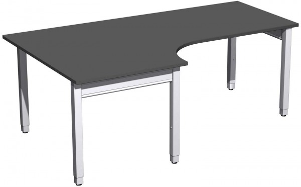 PC-Schreibtisch links höhenverstellbar 200 x 120 x 68-86 cm