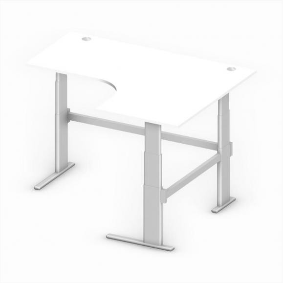 Sitz-/Stehschreibtisch Jumboform Comfort MULTI M 180 x 140 x 65,5-130 cm Freiform rechtsseitig