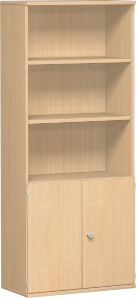 Modulschrank 1. + 2. OH Holztüren 3. - 5. OH Regal 80 x 42 x 192 cm