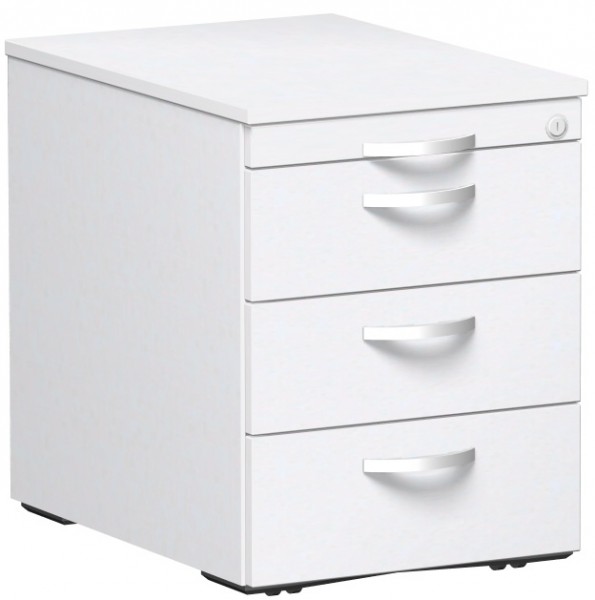 Rollcontainer 3 Kunststoff-Schubfächer 1 Utensilienschubfach 60 x 43,8 x 56,5 cm