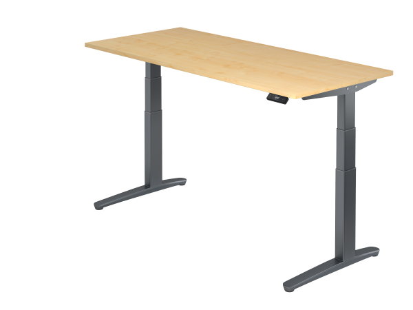 Sitz-Steh-Schreibtisch elektrisch 180 x 80 cm Ahorn / Graphit