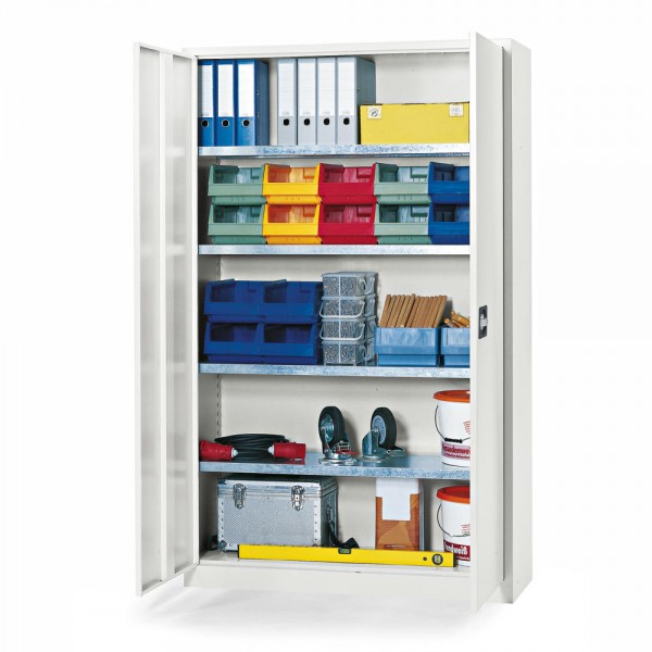 Top Angebots-Materialschrank120 x 195 x 42 cm Lichtgrau