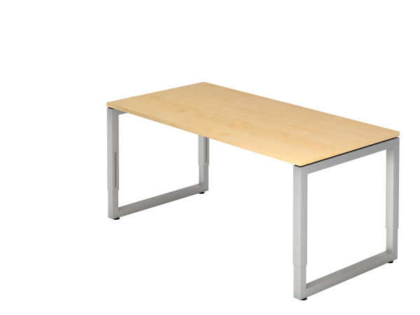 Schreibtisch O-Fuß eckig 160 x 80 cm