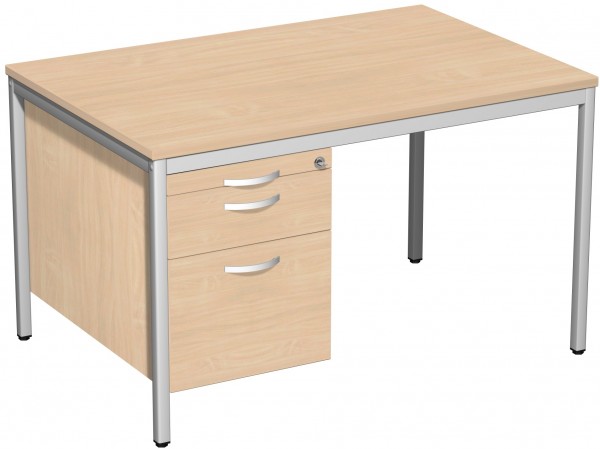 Schreibtisch mit Hängecontainer 120 x 80 cm