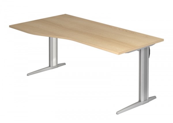 Schreibtisch C-Gestell 180 x 100/80 cm