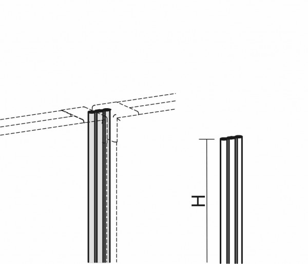 Trennwände, Linearverbindung, Höhe 120cm