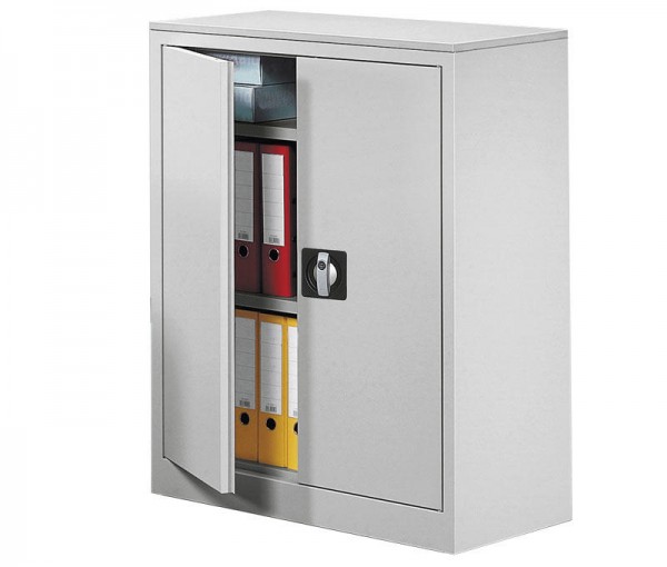 Flügeltürenschrank BASE L 80 x 100 x 38 cm Lichtgrau