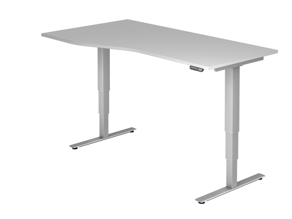 Sitz-Steh-Schreibtisch elektrisch höhenverstellbar 180 x 100/80 cm
